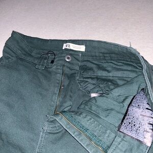 Men Zara shorts forest green